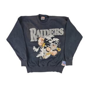 Vintage 1988 NFL Nutmeg Raiders Jack Davis Sweatshirt Crewneck Men's Sz XL